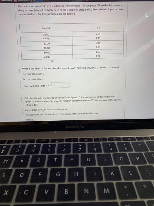 Solved The table shows results from a experiment