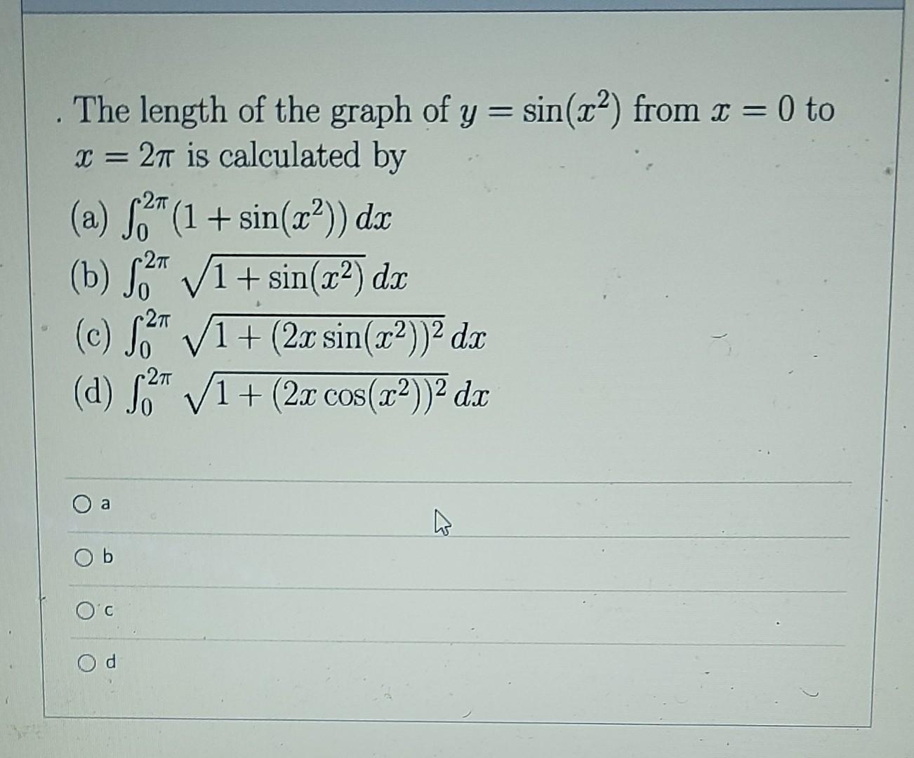 solved-the-length-of-the-graph-of-y-sin-x2-from-x-0-to-x-2-chegg
