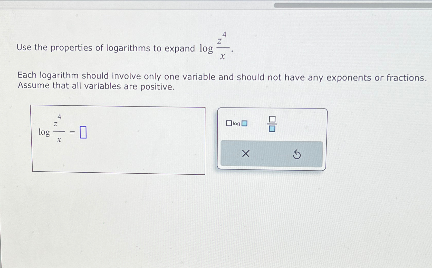 Solved Use the properties of logarithms to expand | Chegg.com