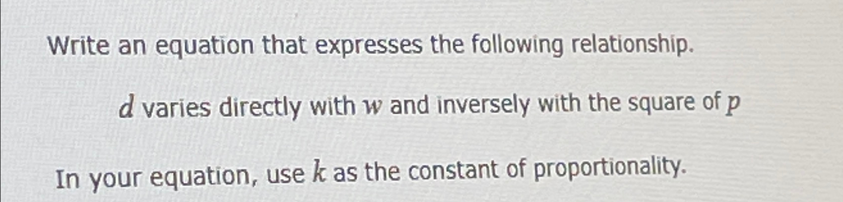 Solved Write an equation that expresses the following | Chegg.com