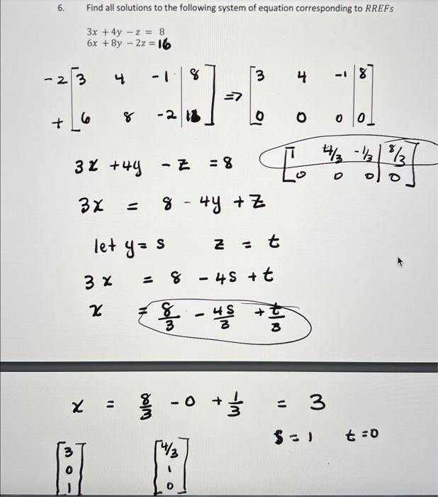 Solved Find all solutions to the following system of | Chegg.com