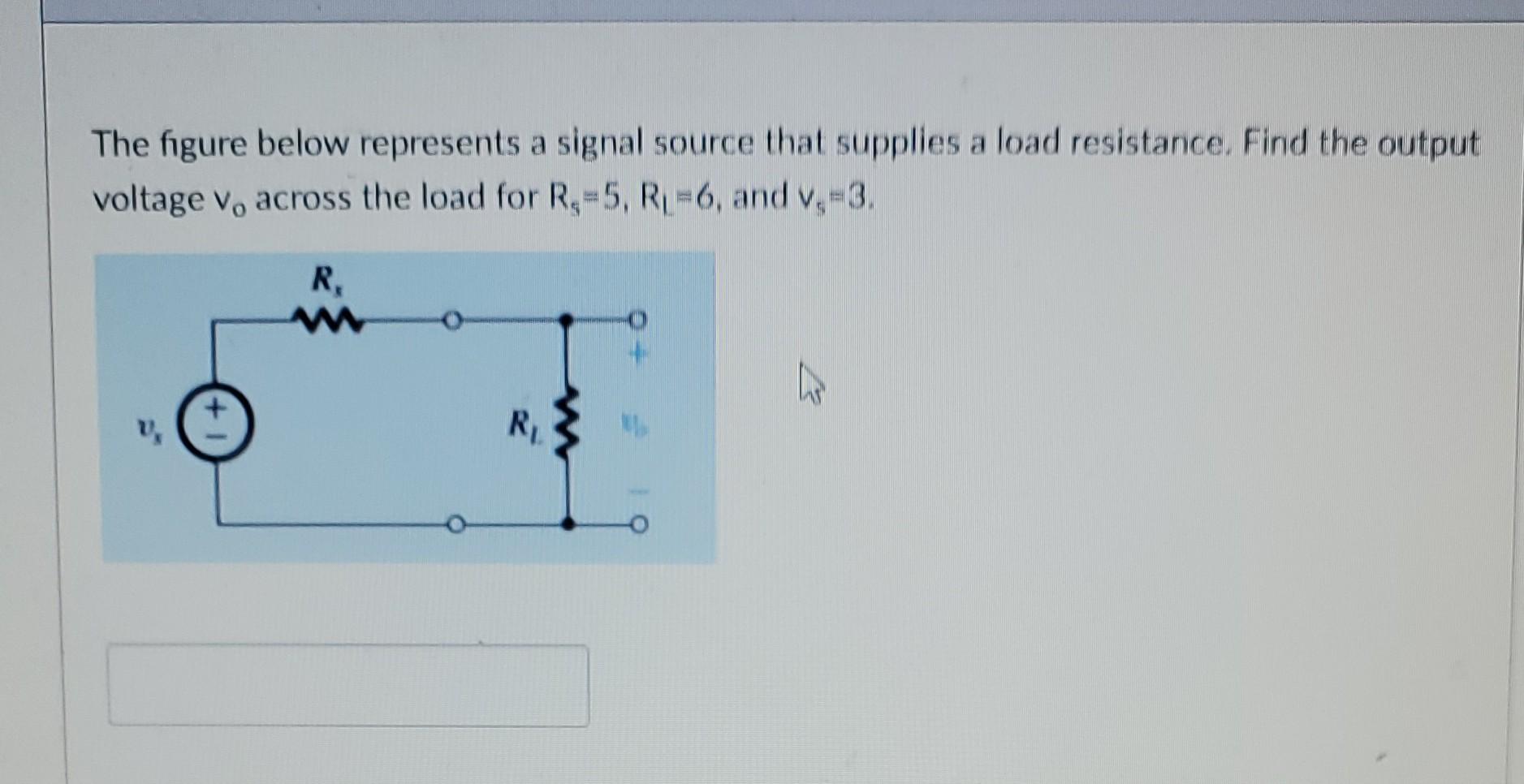 Solved The figure below represents a signal source that | Chegg.com