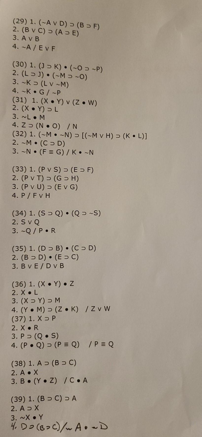 8 Rules Of Implication Homework Exercise 3 This Ex Chegg Com