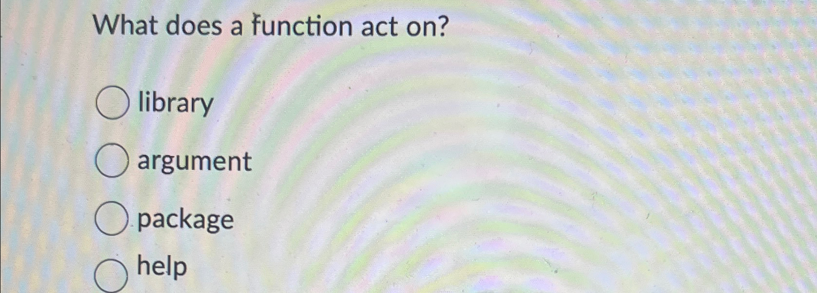 Solved What does a function act | Chegg.com