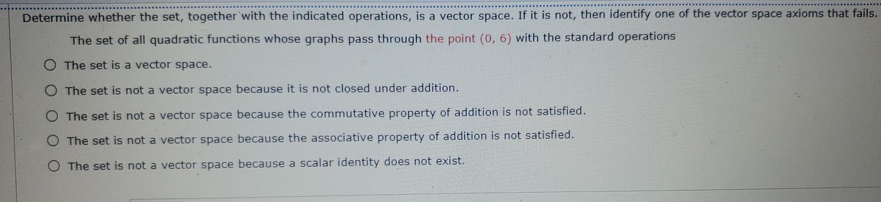 Solved Determine Whether The Set Together With The