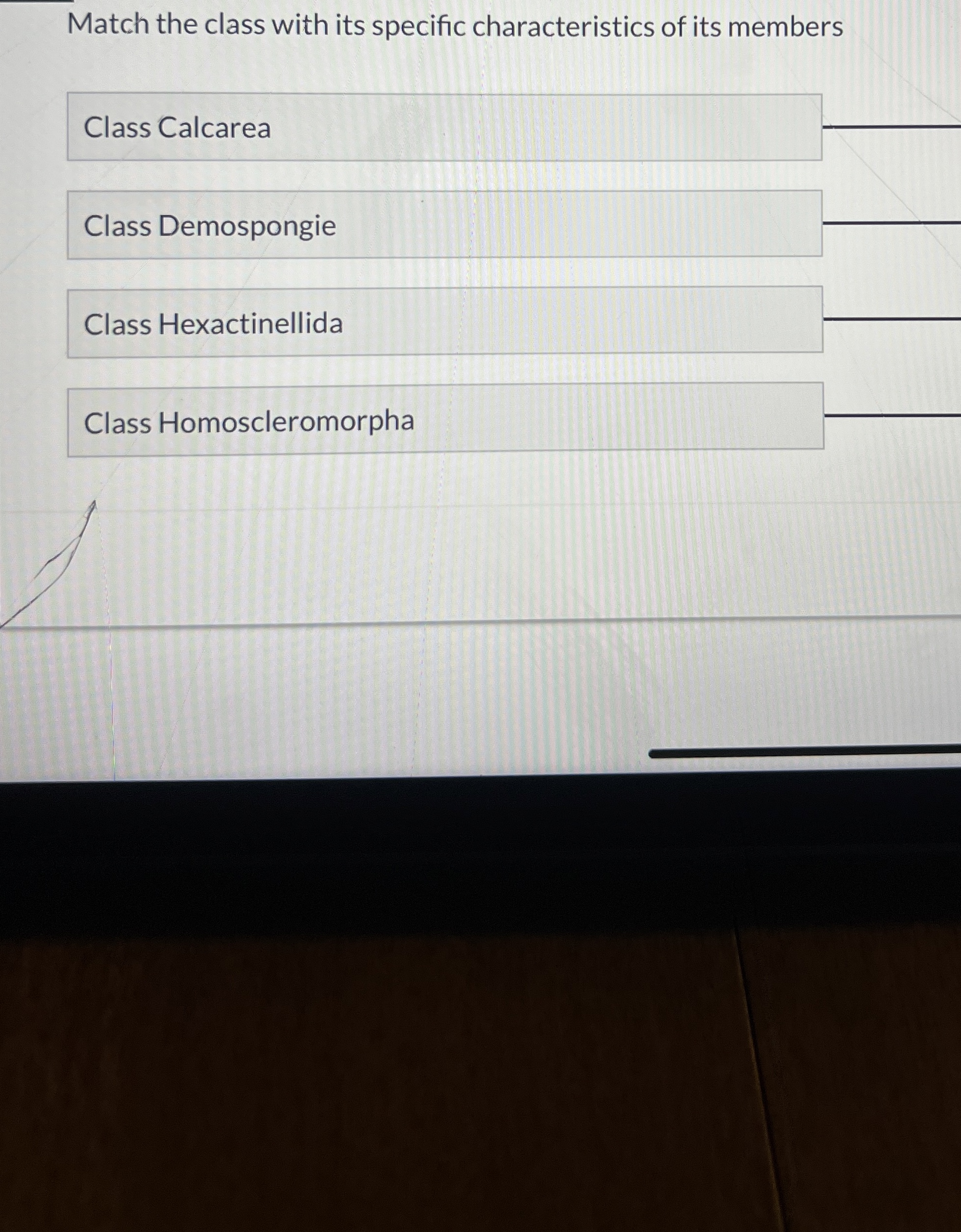 Solved Match the class with its specific characteristics of