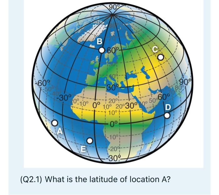 Solved (2.0) Determining Latitude and Longitude on a Map The | Chegg.com