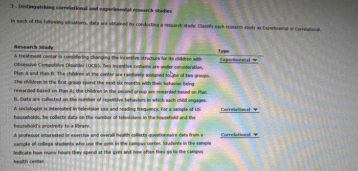 distinguishing between correlational and experimental studies