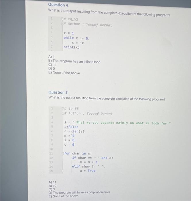 Solved What is the output resulting from the complete | Chegg.com
