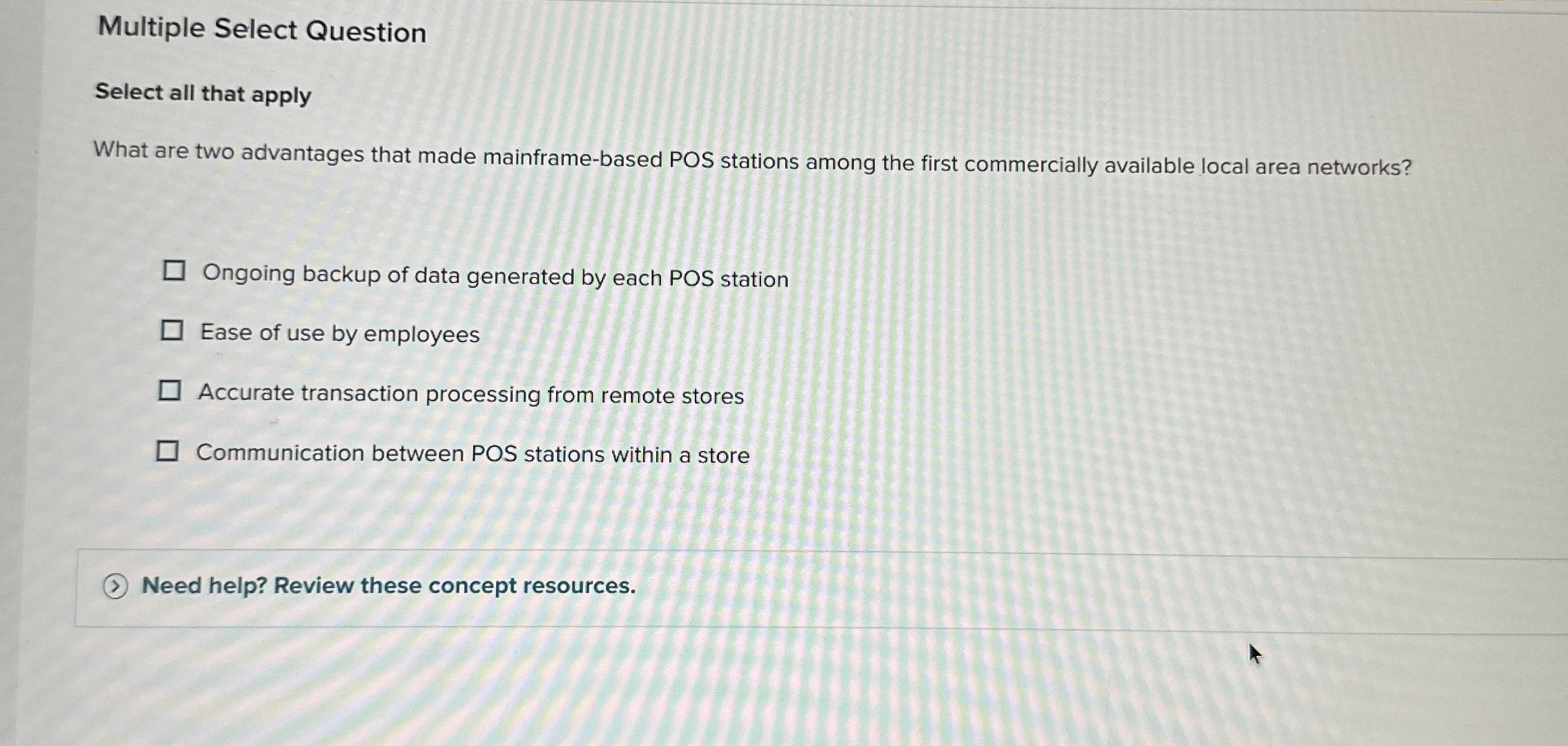 Solved Multiple Select QuestionSelect all that applyWhat are | Chegg.com