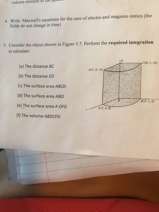 Solved 4 Write Maxwells Equations For The Case Of Electro