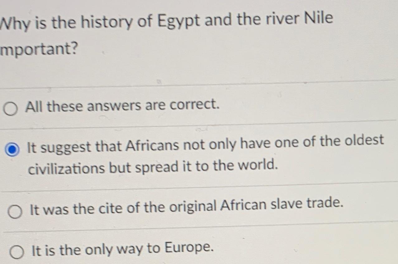 Role of the River Nile in African history