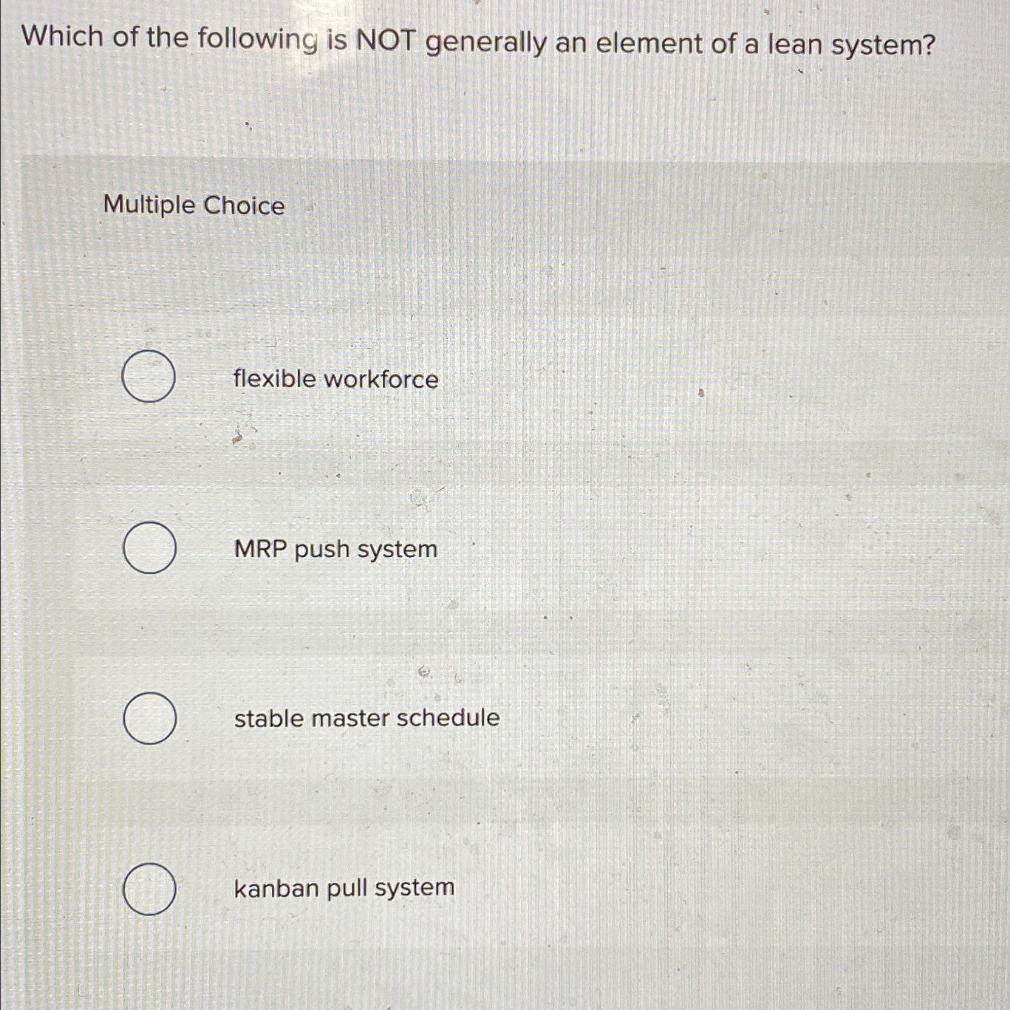 Solved Which of the following is NOT generally an element of | Chegg.com