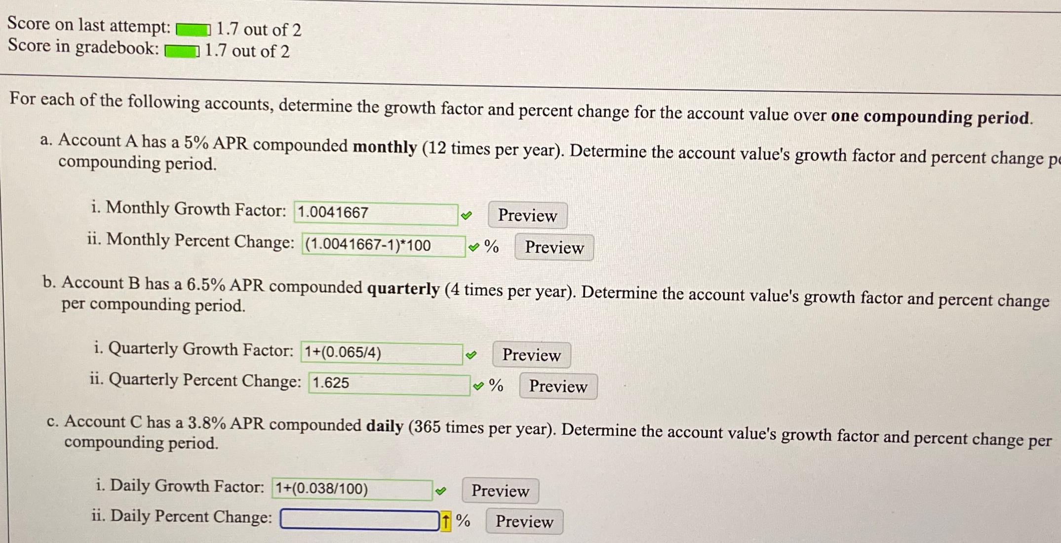 Solved Please Answer Part Ii. ﻿of C. ﻿Thank You :)Score On | Chegg.com