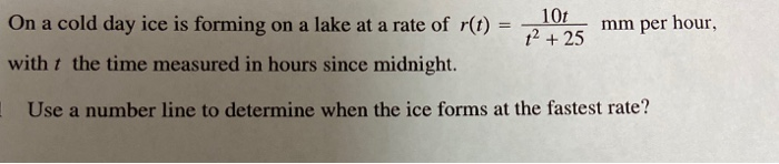 Solved On a cold day ice is forming on a lake at a rate of | Chegg.com