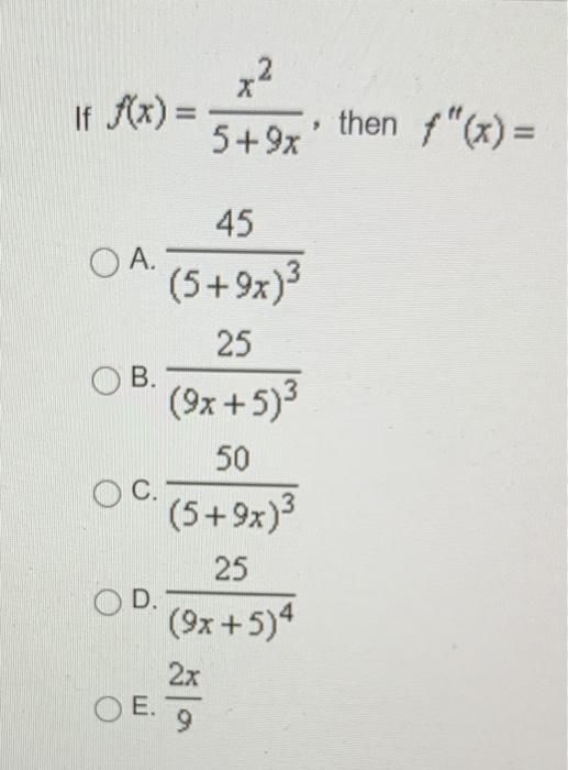 solved-if-f-x-2-5-9x-then-f-x-45-oa-5-9x-25-b-chegg