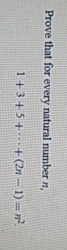 Solved Prove that for every natural number n, 1+3+5+.+ | Chegg.com