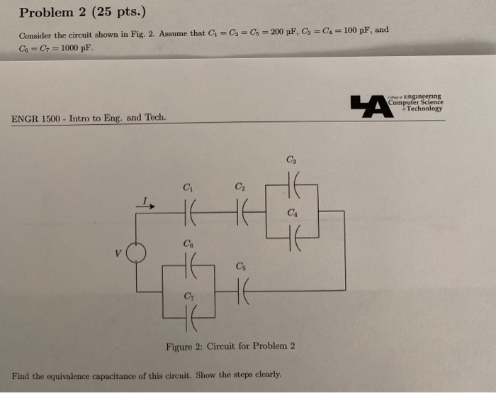 Solved Problem 2 (25 pts.) Consider the circuit shown in | Chegg.com