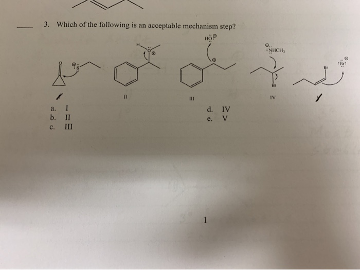 Solved 3. Which of the following is an acceptable mechanism | Chegg.com