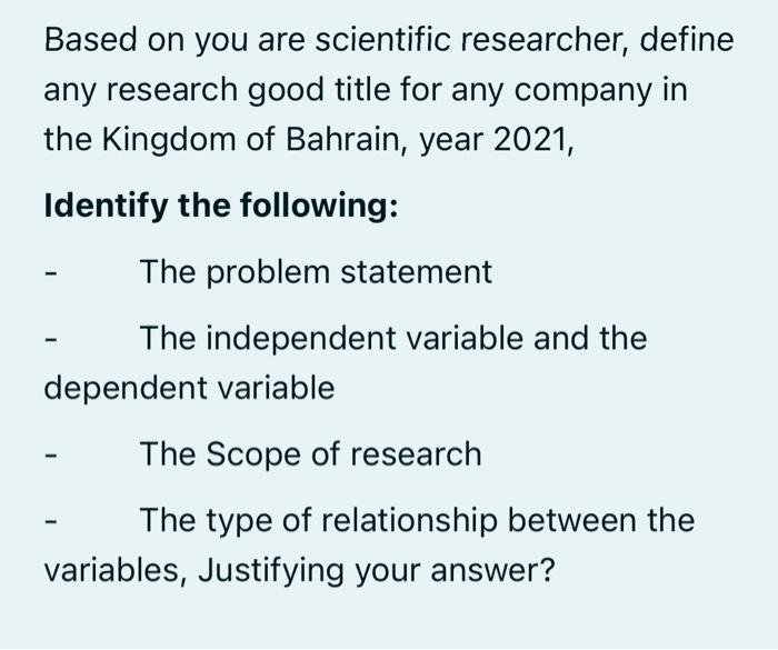 define research title