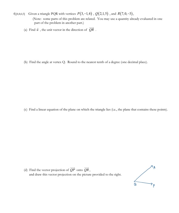 Solved 4 4 4 6 5 Given A Triangle Pqr With Vertices Chegg Com