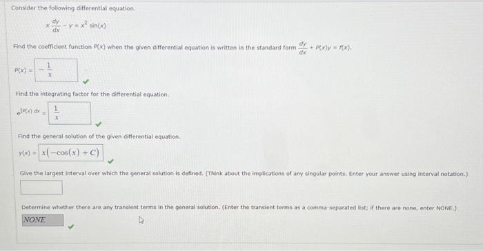 Consider the following differential equation. | Chegg.com