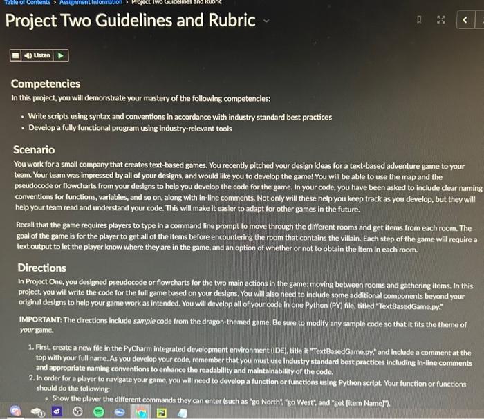 7-3 ProjectTwo Submissioni listed the problem and the | Chegg.com