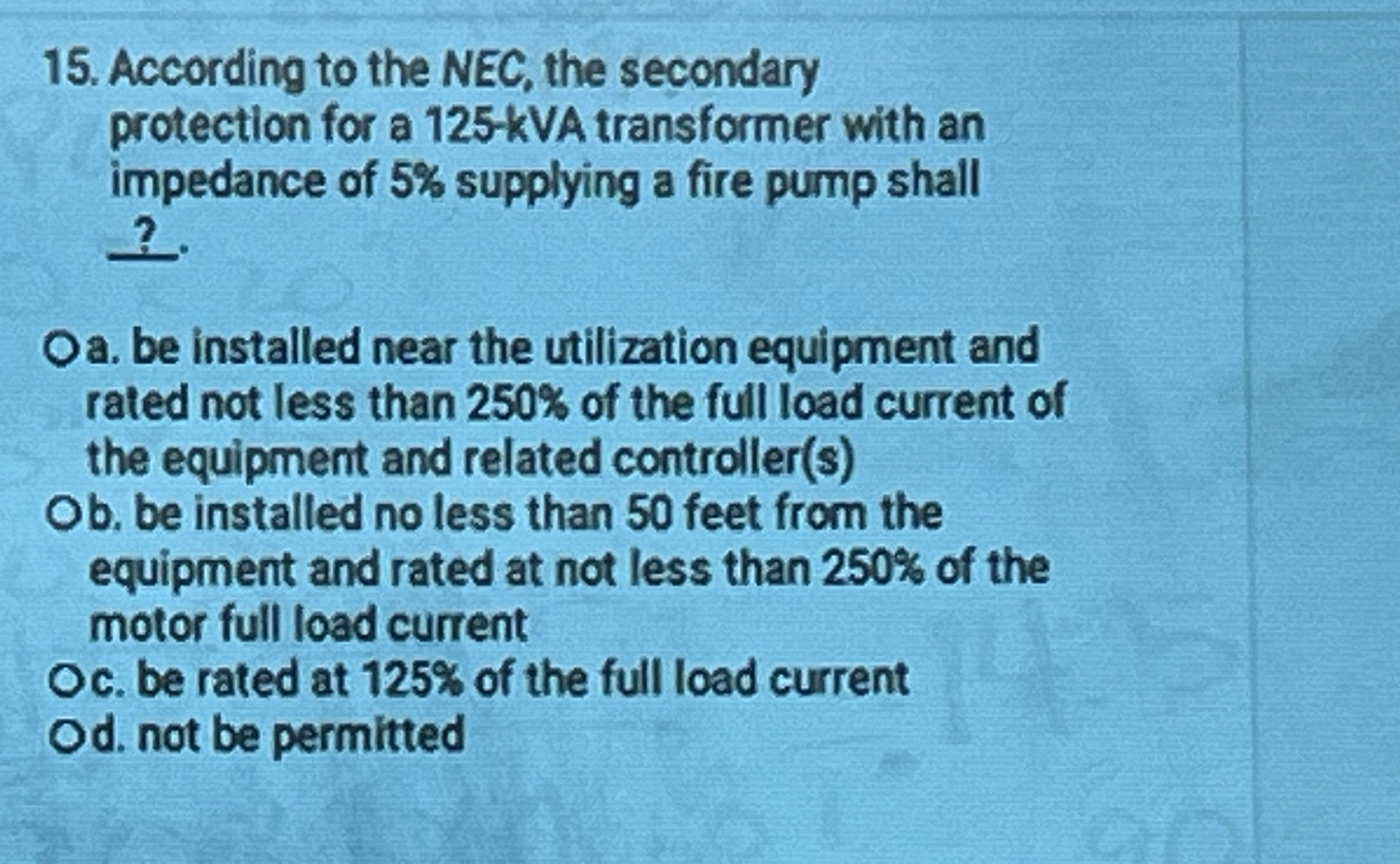 Solved According to the NEC, the secondary protection for a | Chegg.com