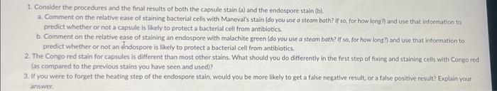 1. Consider the procedures and the final results of | Chegg.com