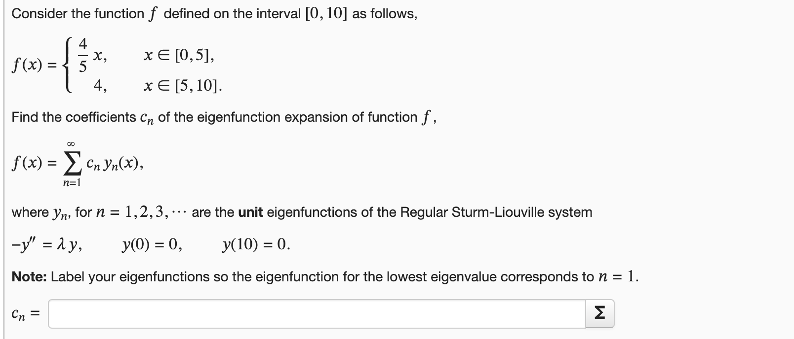 Solved Consider the function f ﻿defined on the interval 0,10 | Chegg.com
