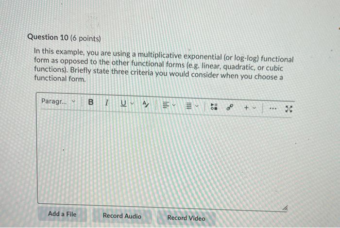 Solved Question 10 (6 points) In this example, you are using | Chegg.com
