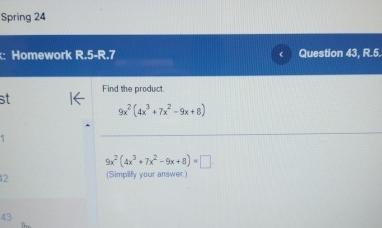 Solved Spring 24Homework R.5-R. 7Question 43, ﻿R.6.Find the | Chegg.com