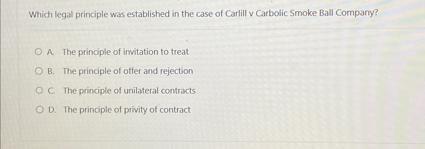 Solved Which legal principle was established in the case of | Chegg.com
