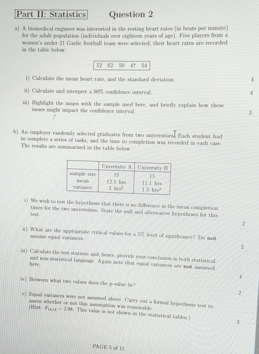 All Of Question 2, Parts A And B. Including All Sub | Chegg.com