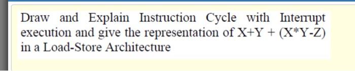 Solved Draw and Explain Instruction Cycle with Interrupt | Chegg.com