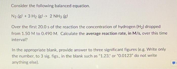 Solved Consider the following balanced equation. | Chegg.com
