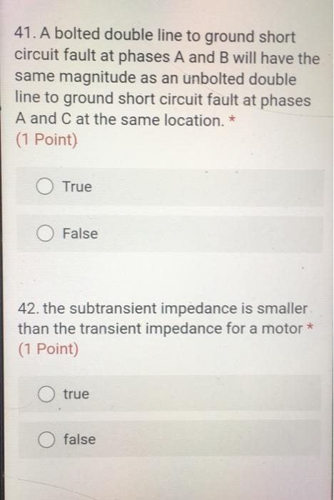 Solved 41. A bolted double line to ground short circuit | Chegg.com