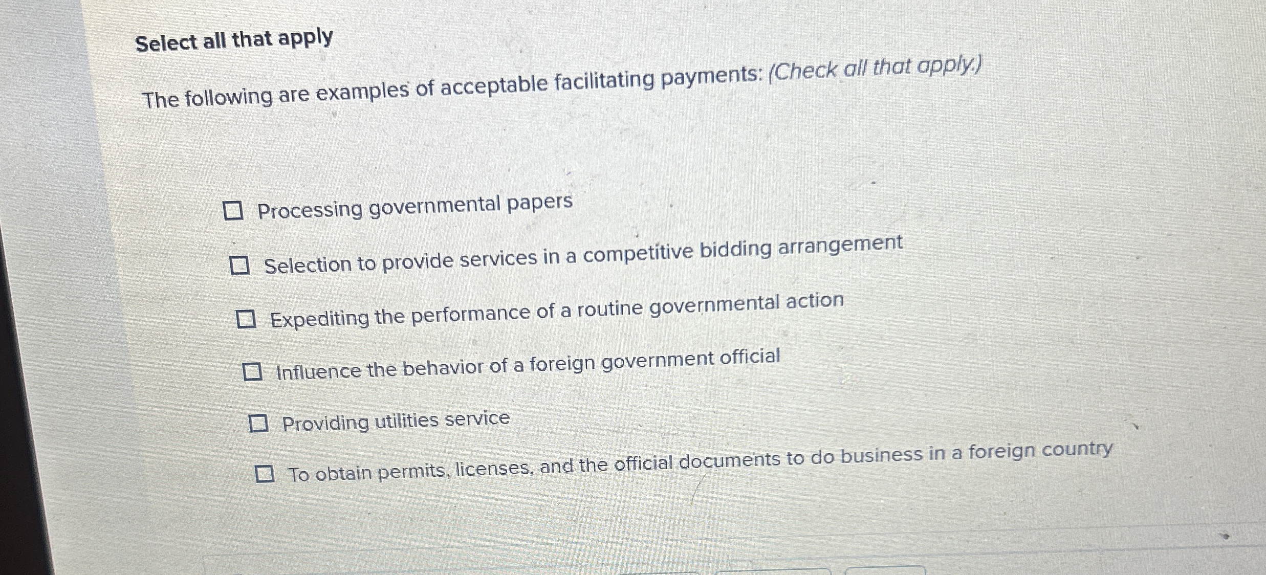 Solved Select all that applyThe following are examples of | Chegg.com