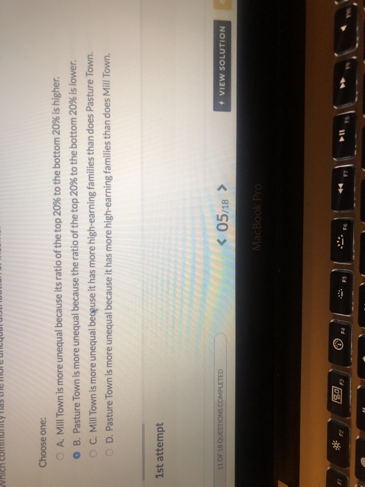 Solved 05 Question (3 points) Consider two communities. In | Chegg.com