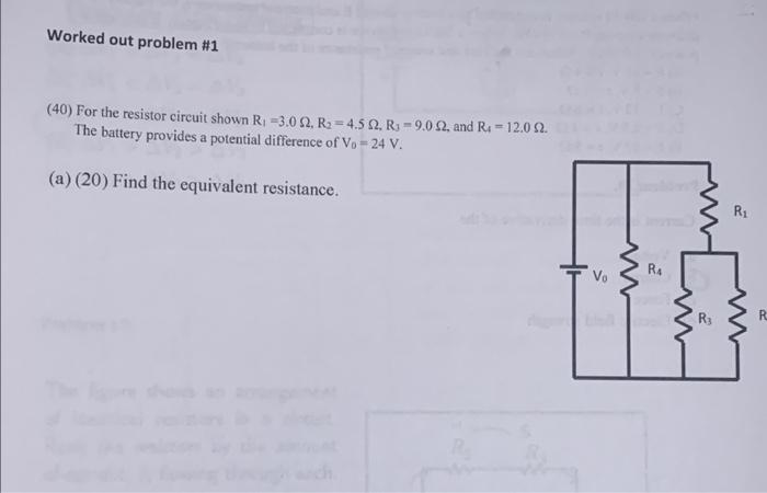 Solved (40) For the resistor circuit shown R1=3.0Ω,R2=4.5Ω. | Chegg.com