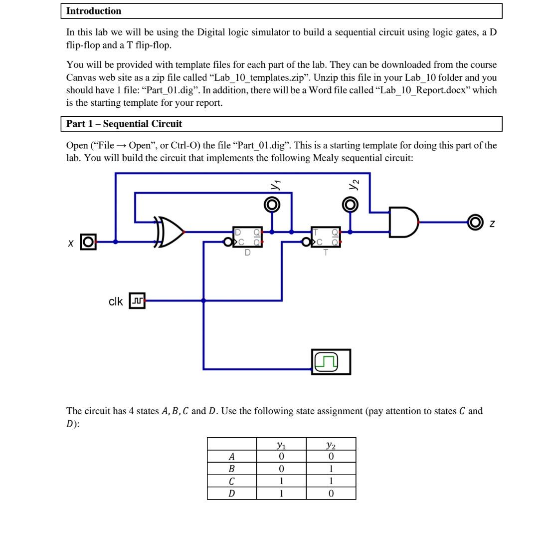 Solved For this lab, submit A SINGLE Digital (.dig