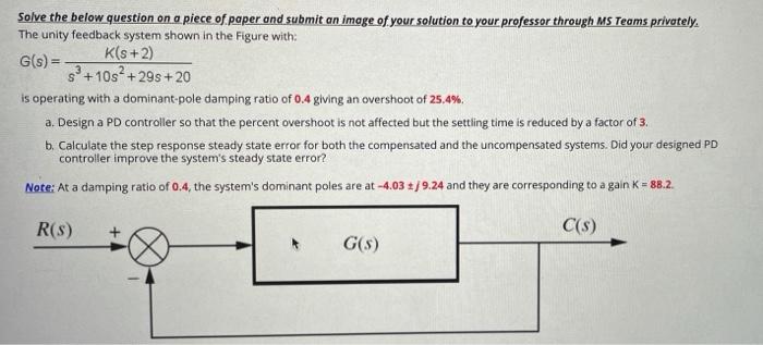 Solved Solve the below question on a piece of paper and | Chegg.com