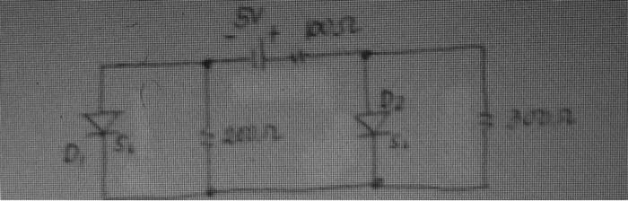Solved Determine the voltage and current of each diode in | Chegg.com