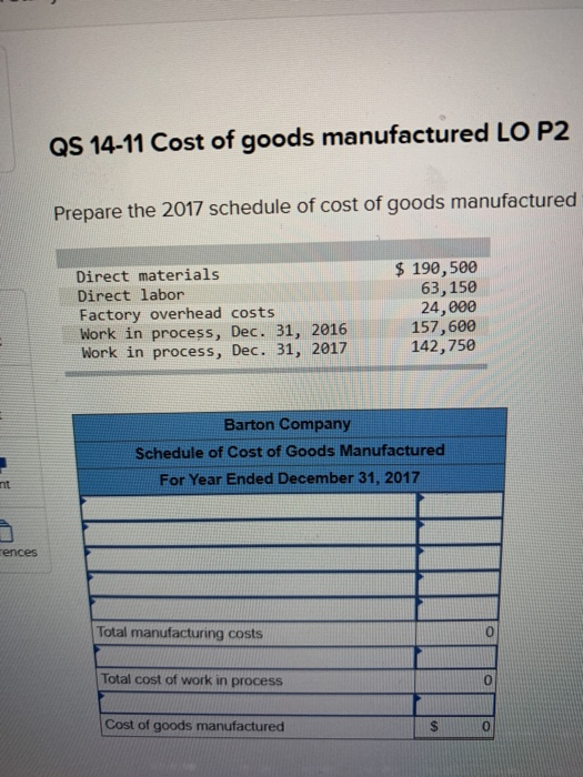 Solved QS 148 Manufacturing cost flows LO C5 Compute the