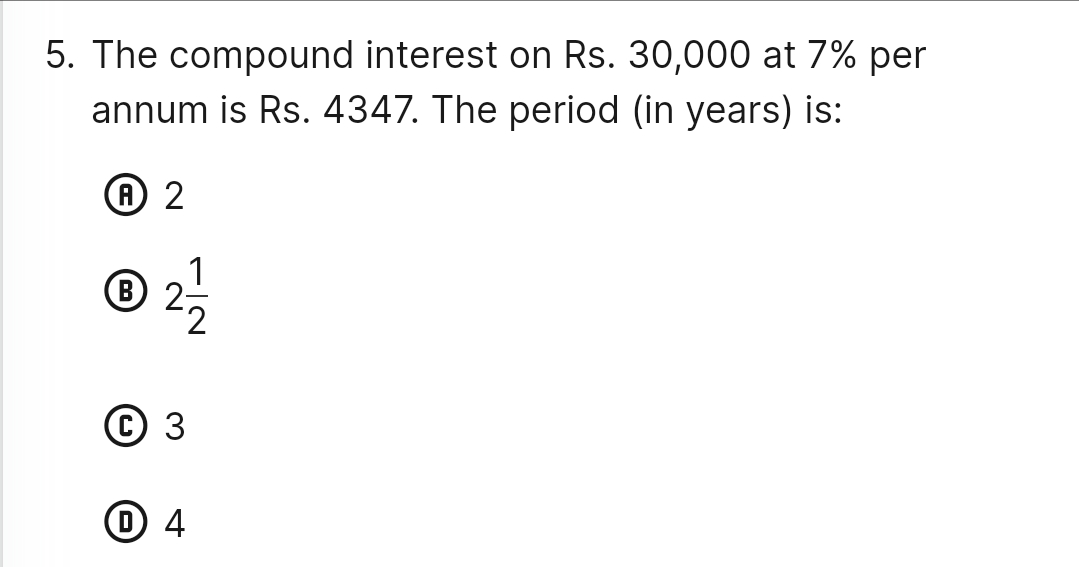 compound interest on rs 30000 at 7