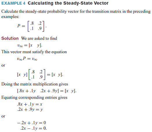 steady state matrix calculator