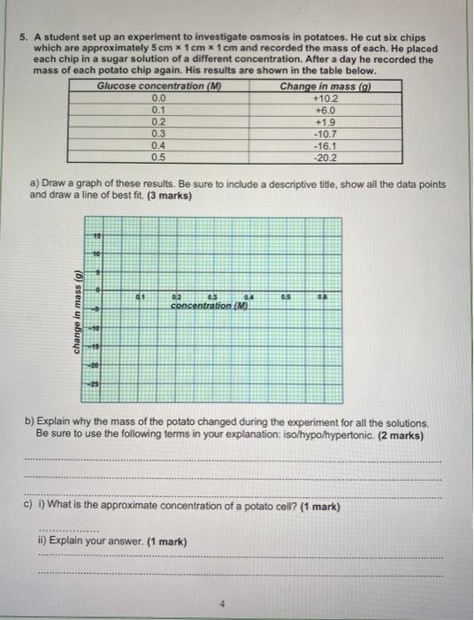 Solved 5. A student set up an experiment to investigate | Chegg.com