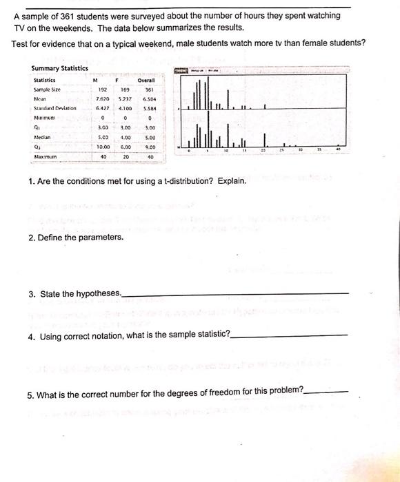 Solved A sample of 361 students were surveyed about the | Chegg.com