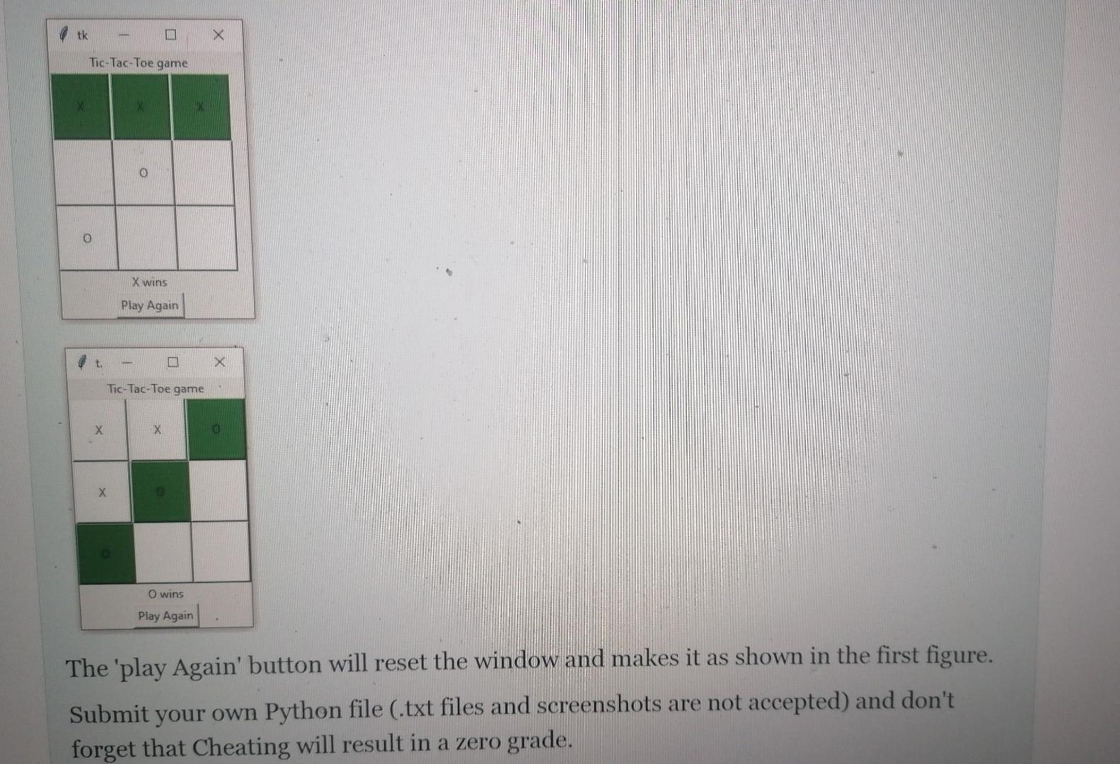 Tic Tac Toe GUI with Python