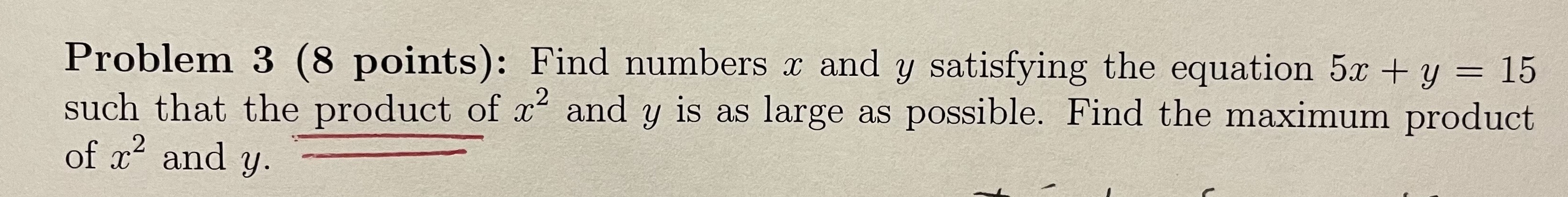 Solved Problem 3 (8 ﻿points): Find numbers x ﻿and y | Chegg.com